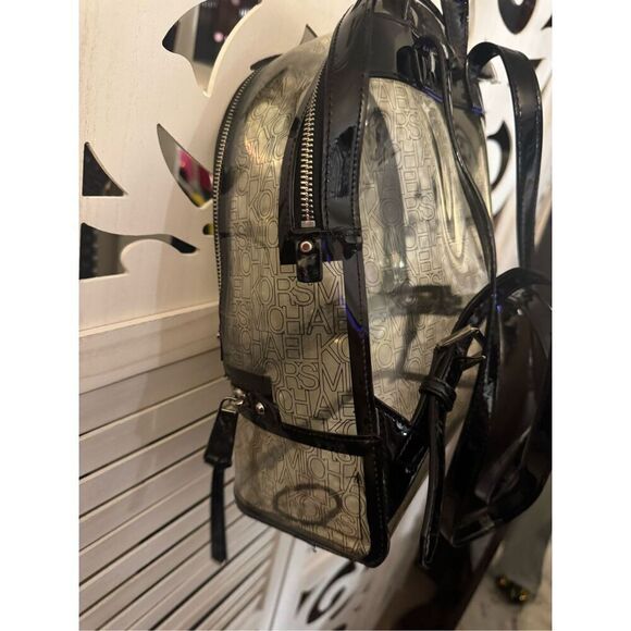 Clear pvc see through jelly MK MIchael Kors Rhea lg backpack bag purse knapsack - Picture 9 of 9